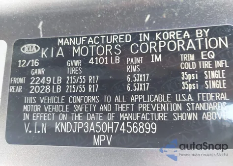 2017 Kia Soul + from USA, damaged, VIN KNDJP3A50H7456899